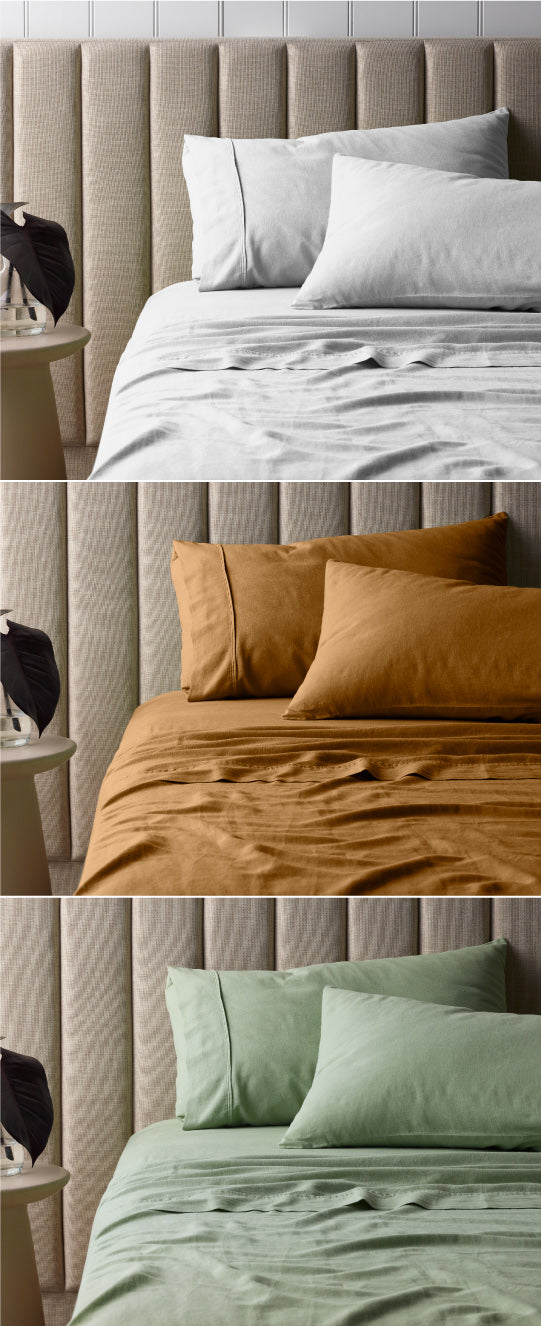 Vintage Washed Linen Cotton Blend Sheets by Accessorize Cottonbox Pty Ltd