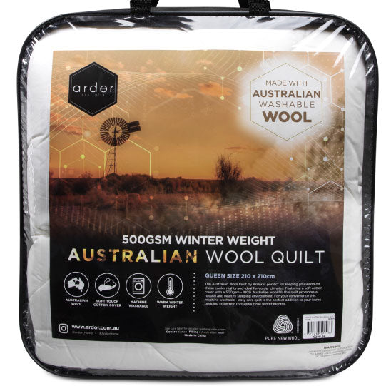 Australian Wool Quilts 500GSM by Ardor Cottonbox Pty Ltd