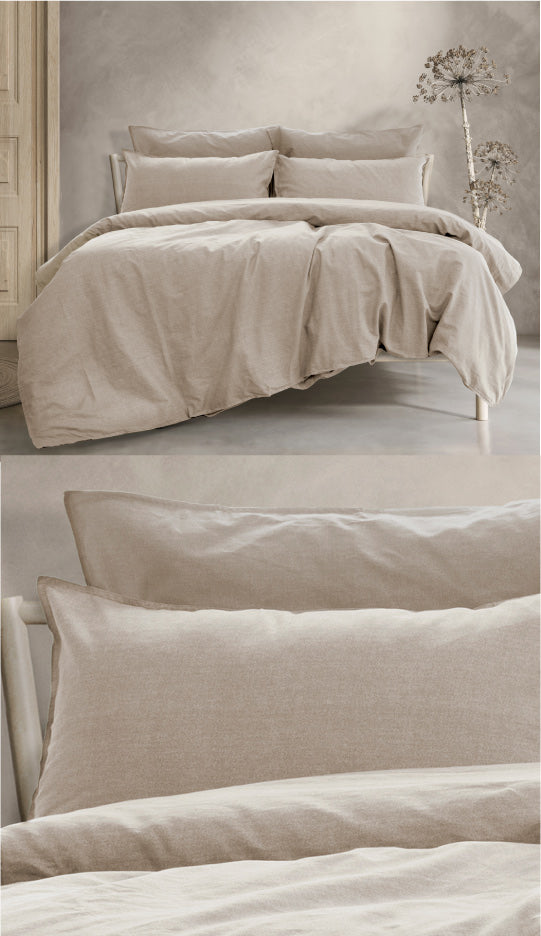 Embre Warm Grey Quilt Cover Set by Ardor Cottonbox Pty Ltd