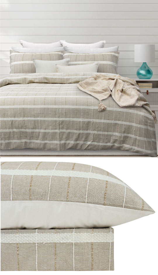 Mosman Natural Quilt Cover Set by Bas Phillips Cottonbox Pty Ltd