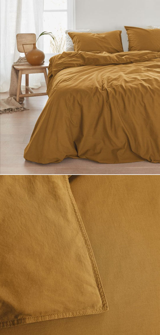 Organic Cotton Basic Ochre Bed Linen by Bedding House Cottonbox Pty Ltd