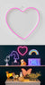 Heart LED Neon Hanging Light by Jiggle & Giggle