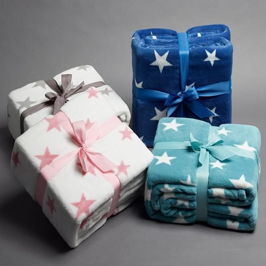 Star Cot Fleece Blankets by Jiggle & Giggle Cottonbox Pty Ltd