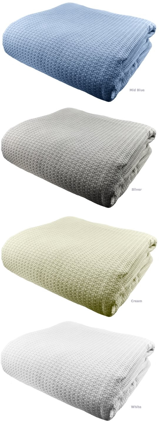 Cotton Cellular Blanket by Kingtex Cottonbox Pty Ltd