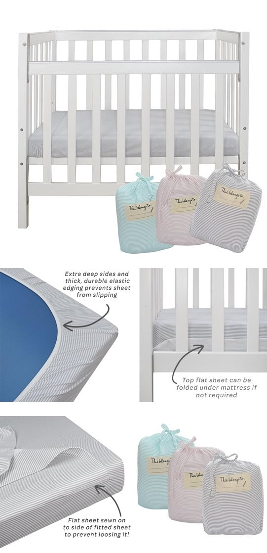 Childcare Cot Fitted Sheets by Living Textiles Cottonbox Pty Ltd