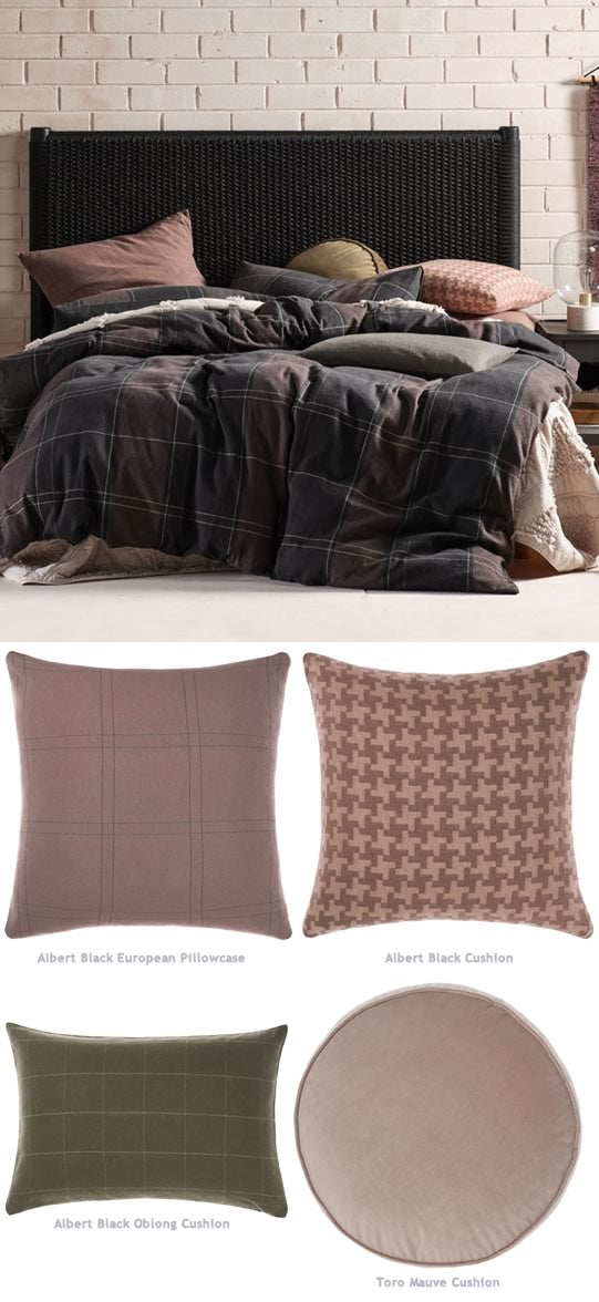 Albert Black Quilt Cover Set by Linen House Cottonbox Pty Ltd