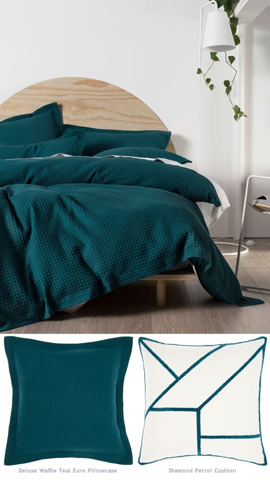 Deluxe Waffle Teal Bed Linen by Linen House Cottonbox Pty Ltd