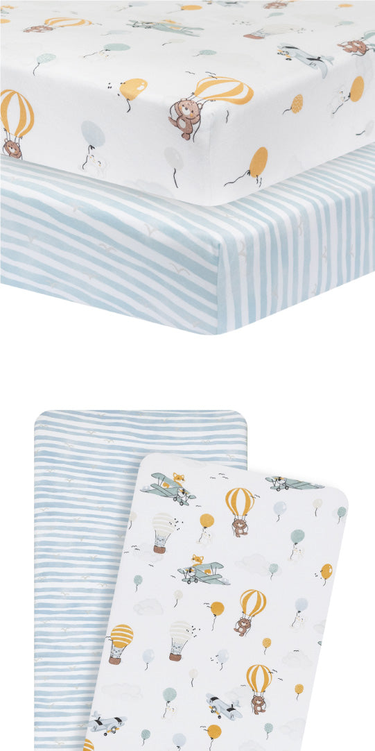 Up Up And Away Sheets by Living Textiles Cottonbox Pty Ltd