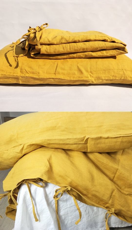 Pure French Linen Turmeric by Macey & Moore Cottonbox Pty Ltd