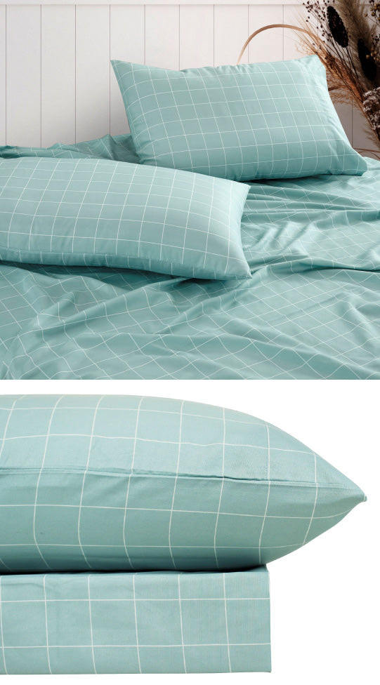 Kiki Check Coast Sheets by Odyssey Living Cottonbox Pty Ltd