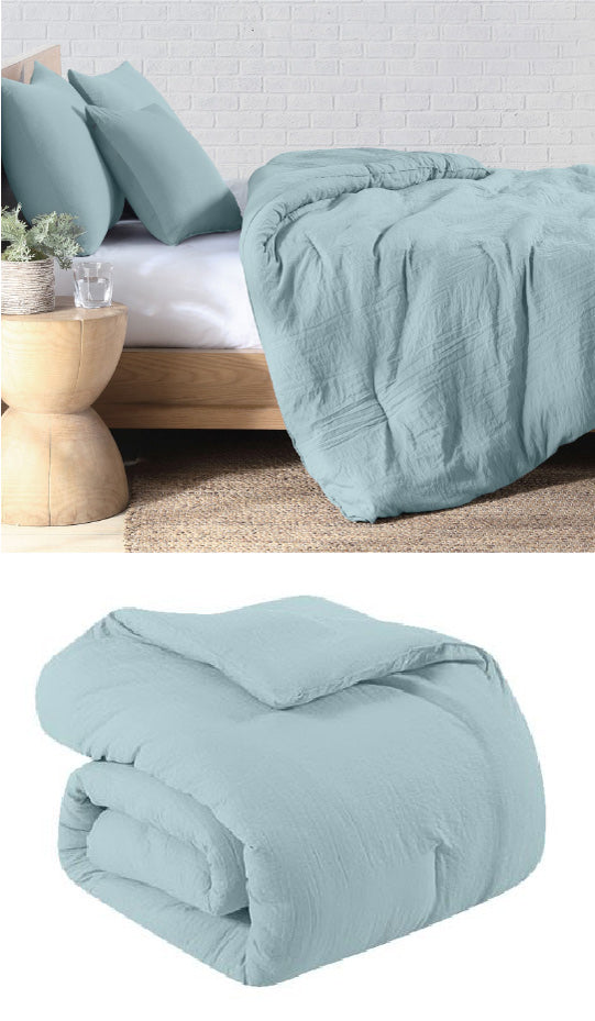 Sunwashed Dusty Blue Comforter Set by Odyssey Living Cottonbox Pty Ltd