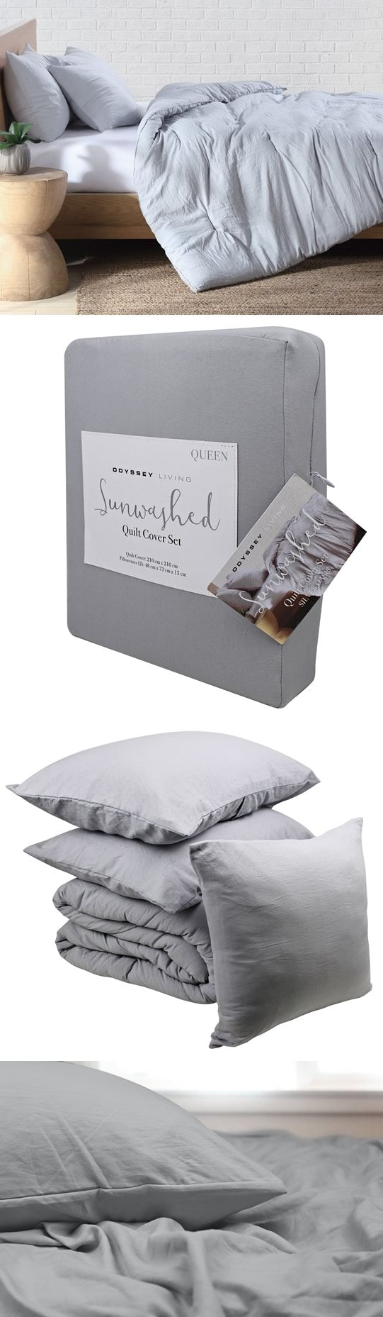 Sunwashed Silver Oasis by Odyssey Living Cottonbox Pty Ltd