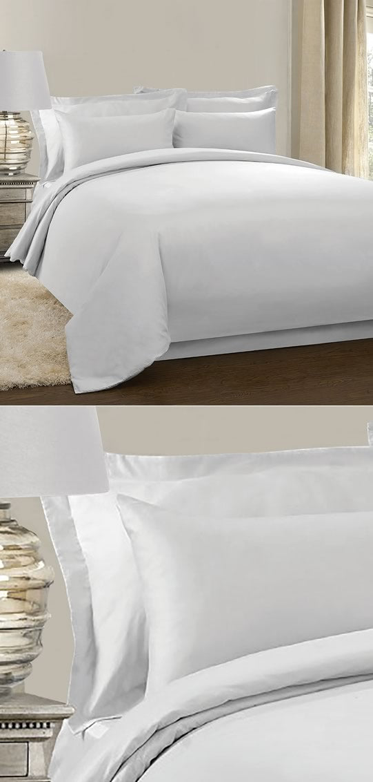 400TC La Via Plain White Quilt Cover By RANS Cottonbox Pty Ltd 400TC La Via Plain White Quilt Cover By RANS Cottonbox Pty Ltd
