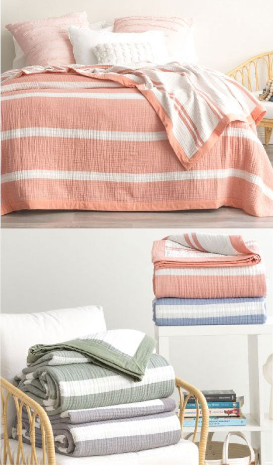Brighton Cotton Blankets by Renee Taylor Cottonbox Pty Ltd