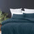 Nathaniel Ultrasonic Velvet Teal Quilt Cover Set