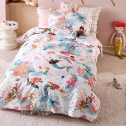 Ocean Magic Organic Cotton Quilt Cover Set by Linen House Kids