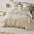 Vintage Ruffle Natural Quilt Cover Set