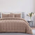 Deluxe Faux Fur Blush Haze Comforter Set