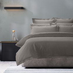 Damask Stripe Charcoal 1200TC Quilt Cover Set by Royal Comfort ...