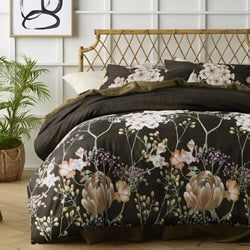 Elisa Coffee Quilt Cover Set by Accessorize – Cottonbox Pty Ltd