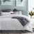 White Waffle Polyester Quilt Cover Set