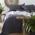 French Linen Charcoal Quilt Cover Set