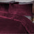 Waffle Fleece Burgundy Comforter Set