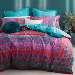 Amrita Linen Quilt Cover Set - Smoke