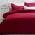 Pure Soft Burgundy Quilt Cover Set