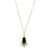 Black Classic Vintage Style Small Dainty Pendant Necklace by 1928 Jewelry
