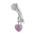 Belle Epoch Ladies Hand Light Purple Bead Heart Drop Brooch Pin by 1928 Jewelry