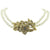 Antiquities Couture Faux Double Pearl Strand With Crystal Flower Necklace by 1928 Jewelry