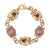 Manor House Amethyst Glass Stone Link Bracelet by 1928 Jewelry
