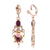 Manor House Floral Stone And Purple Crystal Clip On Earrings by 1928 Jewelry