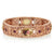 Manor House Rose Purple Crystal Flower Stretch Bracelet by 1928 Jewelry