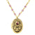 Manor House Pink And Purple Flower Beaded Locket Necklace by 1928 Jewelry