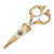Manor House Two Tone Purple And Pink Flower Decal Small Scissors by 1928 Jewelry