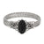 Ancient Priestess Oval Black Stone Cameo Belt Bracelet by 1928 Jewelry