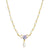 Porcelain Purple Rose 4mm Faux Pearl Drop Necklace by 1928 Jewelry