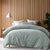 Bamboo Cotton Sage Double Stitch Quilt Cover Set by Accessorize