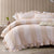Candy Ruffle Natural Bold Stripe Quilt Cover Set by Accessorize