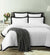 Hotel White/Black Tailored Deluxe Cotton Quilt Cover Set by Accessorize