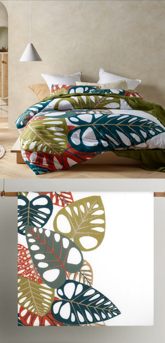 monstera quilt Monstera Quilt Cover Set by Accessorize – Cottonbox Pty Ltd