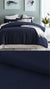 Navy Waffle Polyester Quilt Cover Set by Accessorize