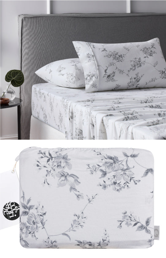 Sylvian Rose Cotton Flannelette Sheet Set by Accessorize Cottonbox