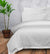 Sateen Stripe White Quilt Cover Set by Odyssey Living