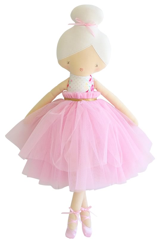 Amelie Ballet Bow And Roses Pink Doll (30cm) by Alimrose