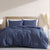 Byron Navy Seersucker Quilt Cover Set by Ardor