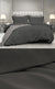 Florence Waffle Charcoal Quilt Cover Set by Ardor