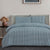 Rowe Teal Seersucker Quilt Cover Set by Ardor